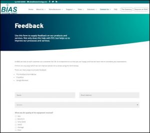 Feedback Form Page