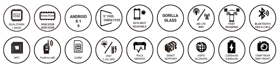 Point Mobile PM45 Specifications