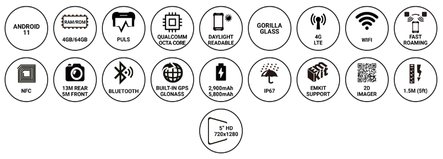 Point Mobile PM90 Specifications