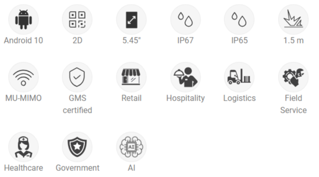 Unitech PA760 Icon Specs