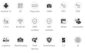 Unitech PA768 WLAN Only Icon Specs